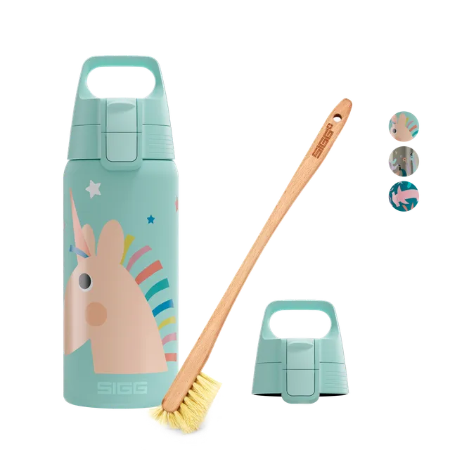 sigg-bundle-set-kids-pack-shield-therm-one-infantil-cepillo-de-limpieza-2-tapas- image 1