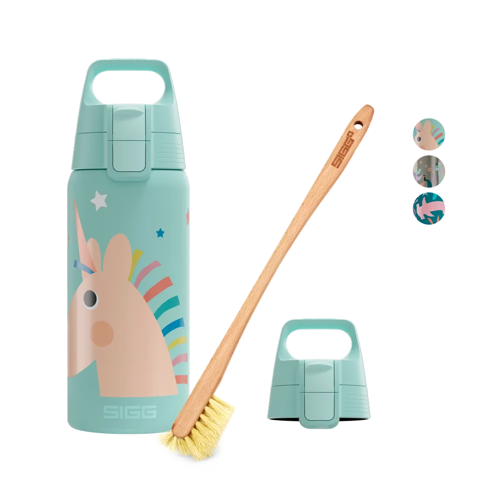 sigg-bundle-set-kids-pack-shield-therm-one-infantil-cepillo-de-limpieza-2-tapas- image 1