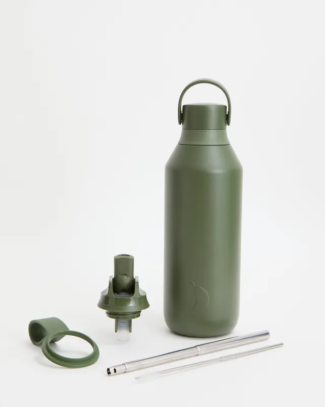 chilly-s-cargo-green-flip-duo-pack-con-botella-series-3-y-tapa-flip-de-paja-de-a image 1
