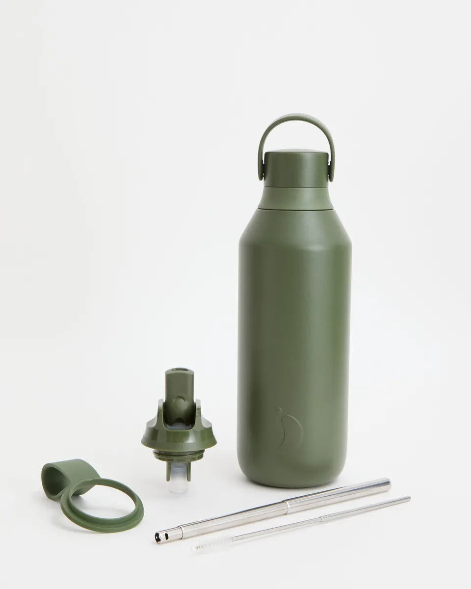 chilly-s-cargo-green-flip-duo-pack-con-botella-series-3-y-tapa-flip-de-paja-de-a image 1