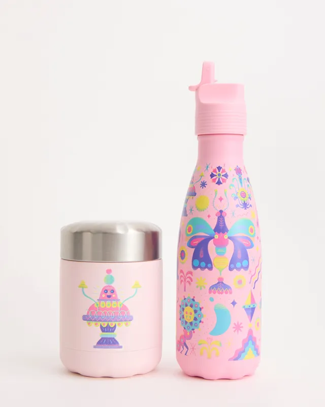 chilly-s-mystic-garden-kids-bundle-pack-botella-infantil-con-pajita-tartera-niar image 1