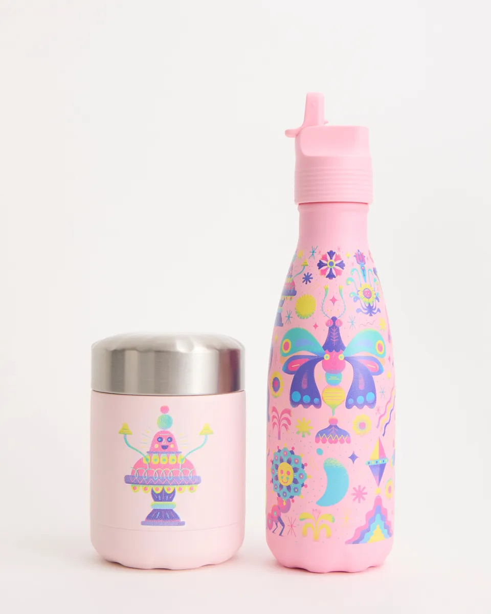 chilly-s-mystic-garden-kids-bundle-pack-botella-infantil-con-pajita-tartera-niar image 1