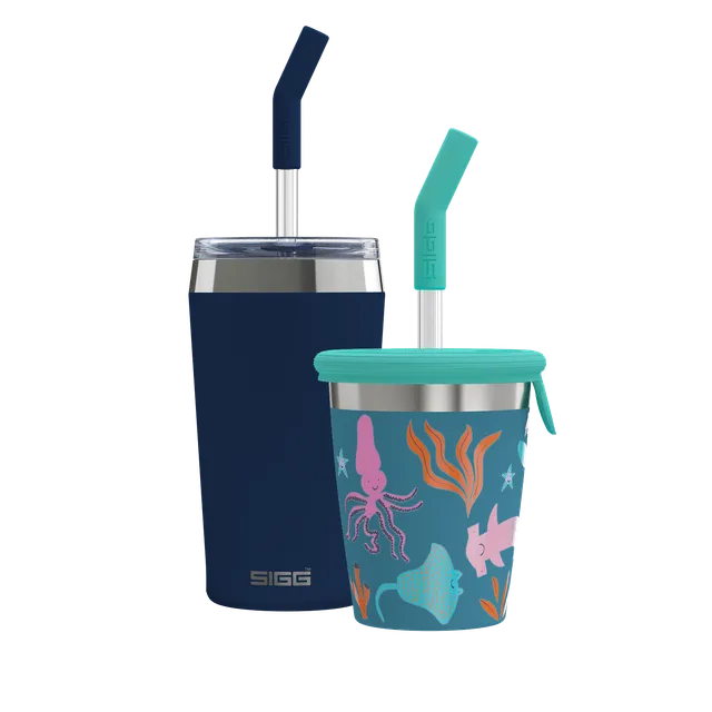 sigg-family-bundle-helia-night-ink-kids-straw-cup-blue-world-pack-familiar-de-va image 1