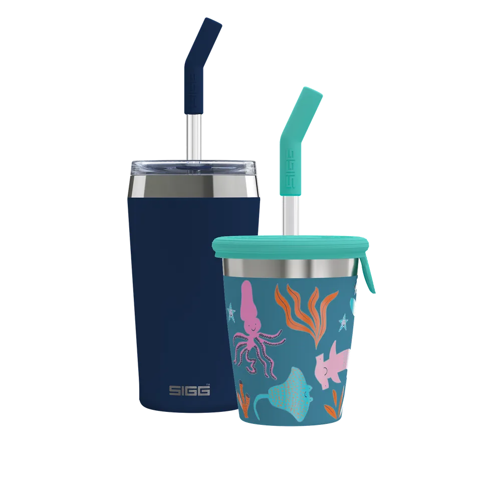 sigg-family-bundle-helia-night-ink-kids-straw-cup-blue-world-pack-familiar-de-va image 1