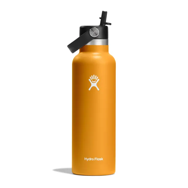 hydro-flask-621-ml-21-oz-standard-flex-straw-cap-fossil-botella-de-agua-de-acero image 1
