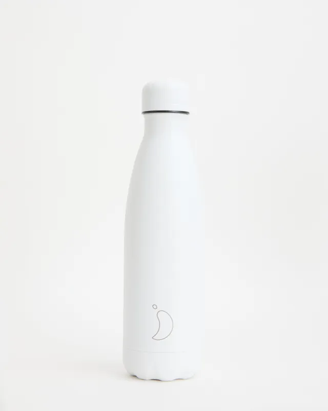 chilly-s-original-monochrome-white-botella-de-agua-reutilizable image 1