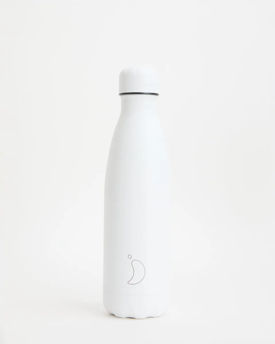 chilly-s-original-monochrome-white-botella-de-agua-reutilizable image 1
