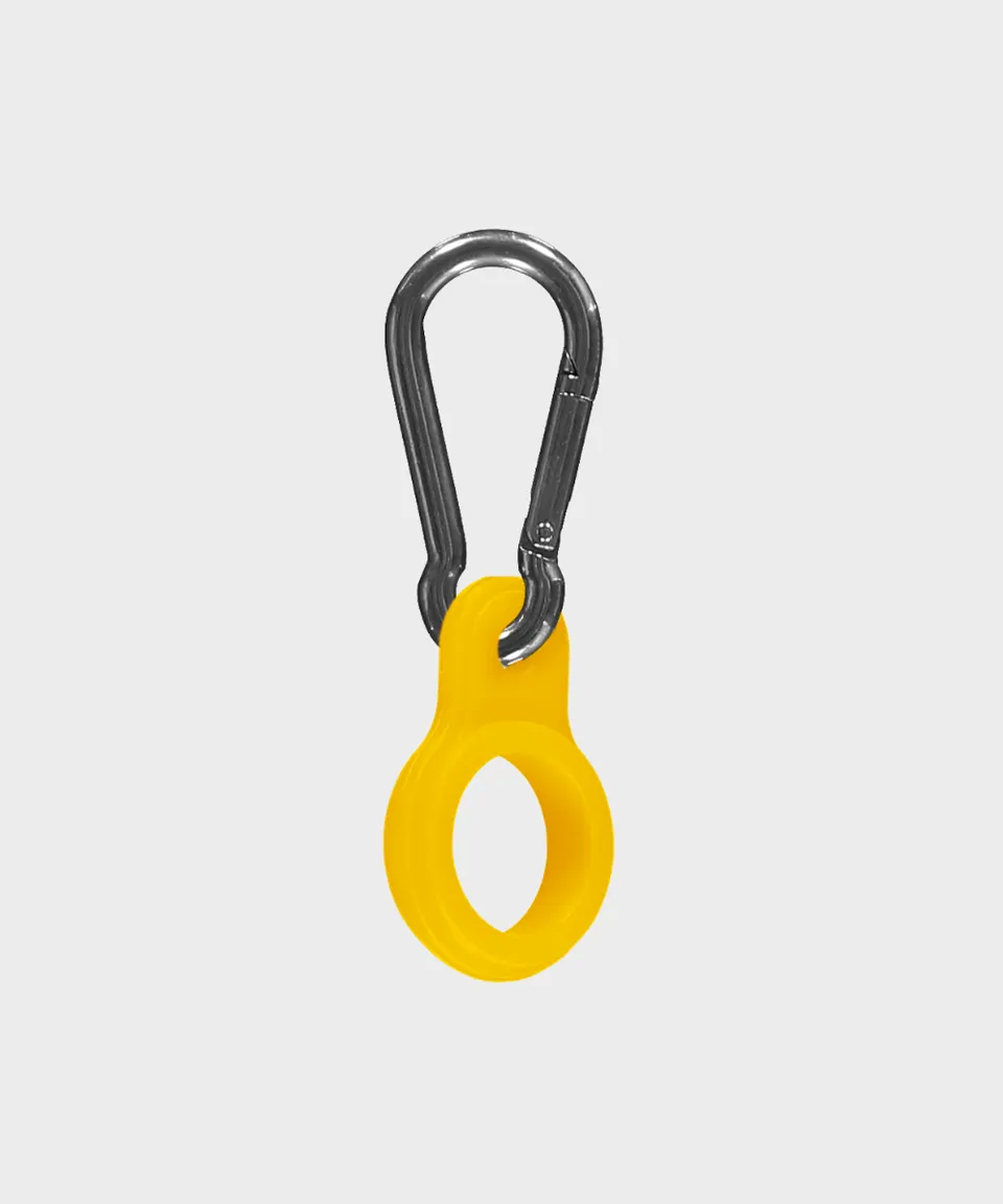 chilly-s-original-carabiner-matte-yellow-mosquet-n-de-acero-inoxidable-con-banda image 1