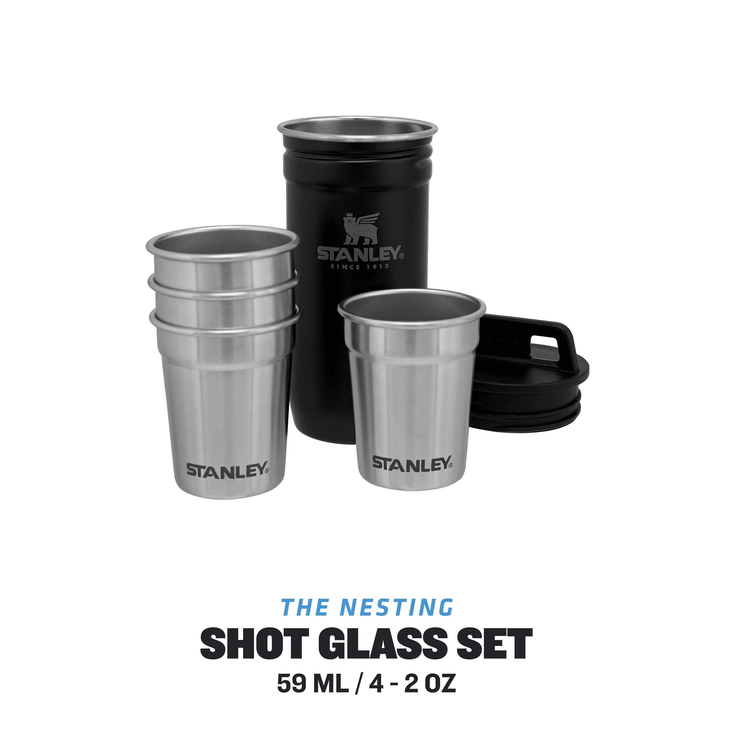 stanley-1913-adventure-set-de-4-vasos-de-chupito-acero-inoxidable-59-ml-2-oz-mat image 2
