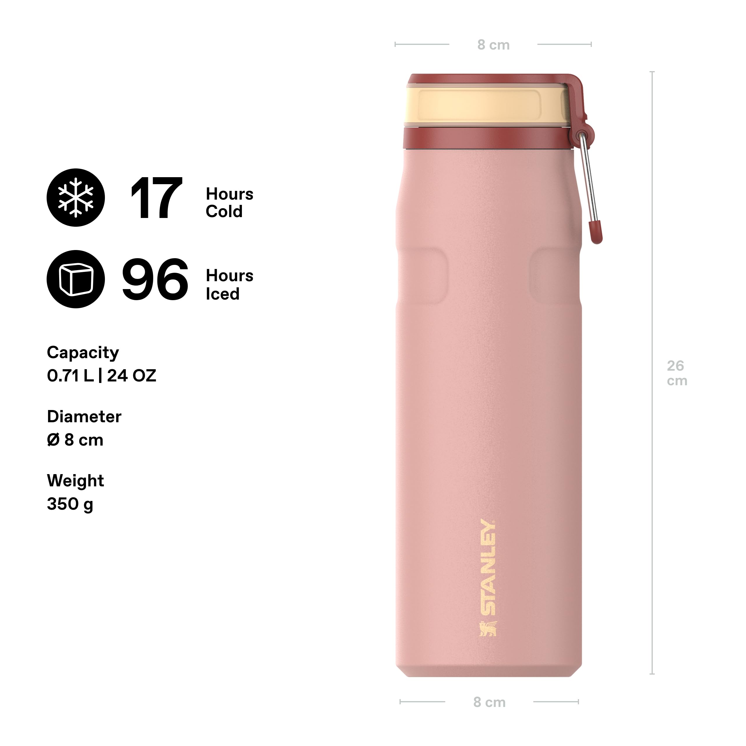 stanley-1913-flip-straw-2-0-botella-de-agua-con-pajita-0-7l-peach-rose-acero-ino image 2