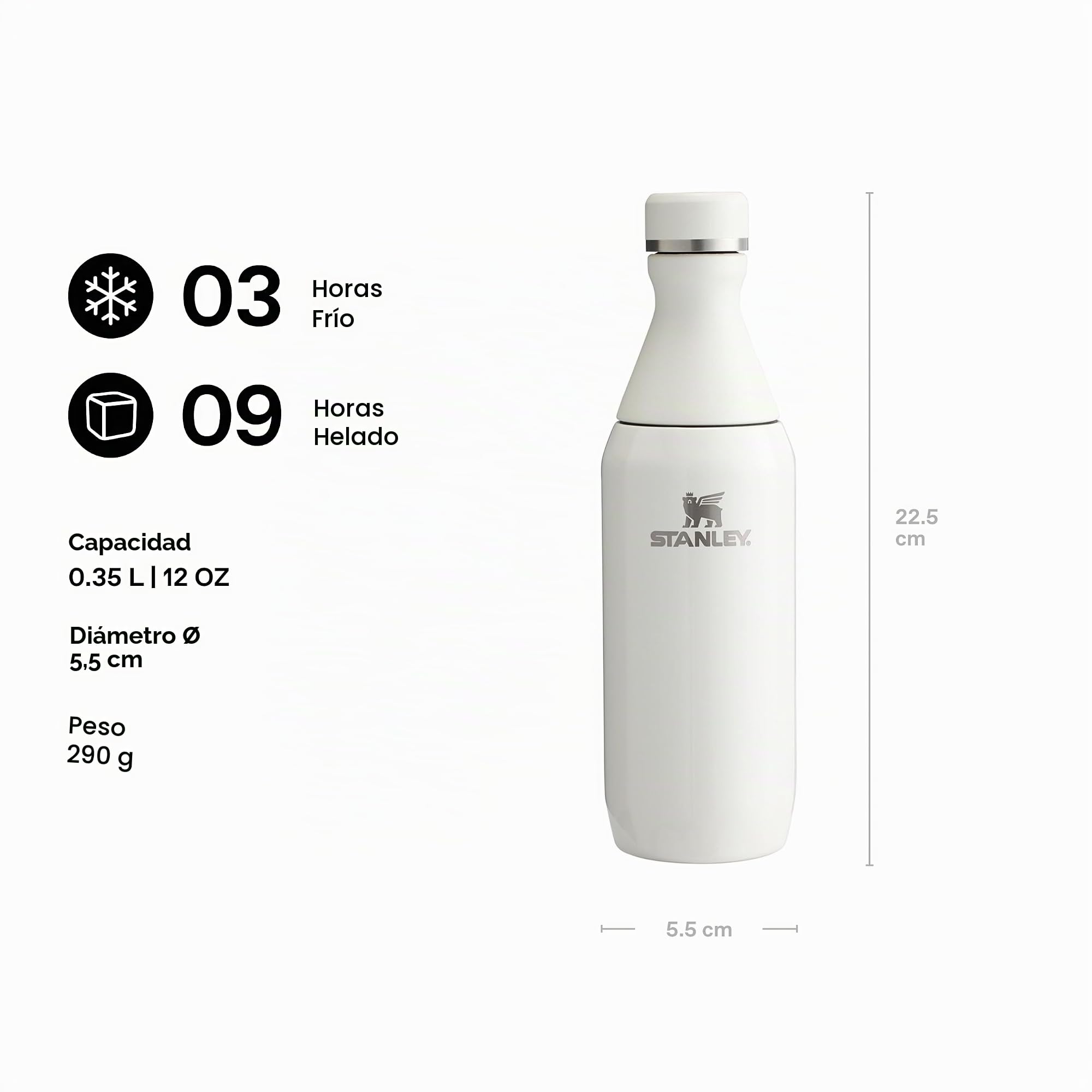 stanley-1913-all-day-slim-botella-agua-0-35-l-cream-cantimplora-t-rmica-de-acero image 2
