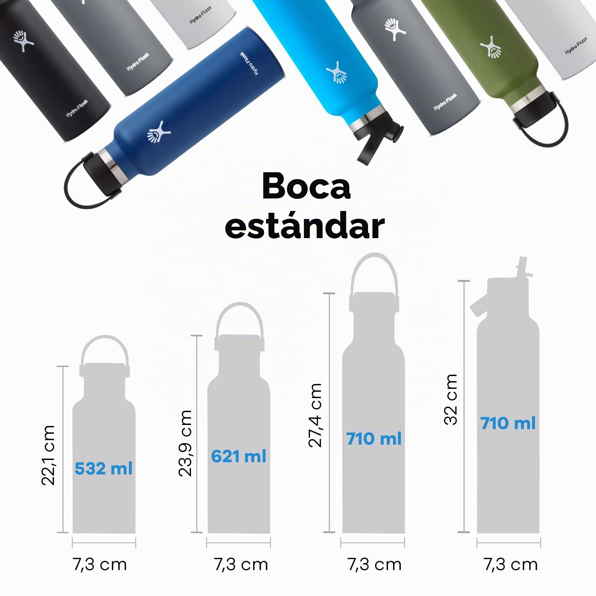 hydro-flask-botella-de-agua-standard-mouth-621-ml-21-oz-de-acero-inoxidable-con- image 3
