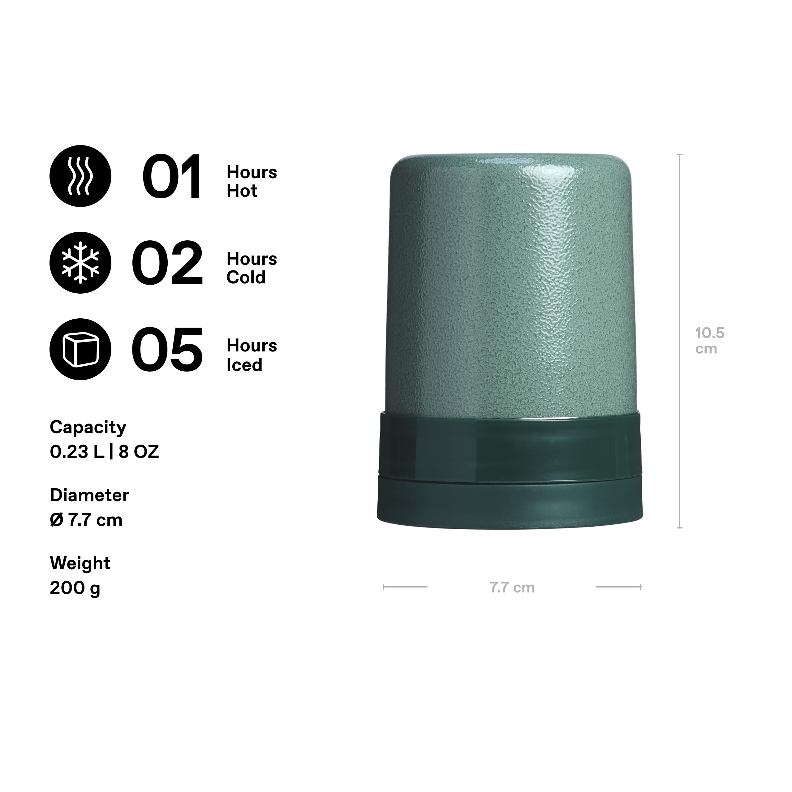 stanley-1913-classic-legendary-buddy-cups-0-23-l-2-uds-hammertone-green-tazas-ap image 2