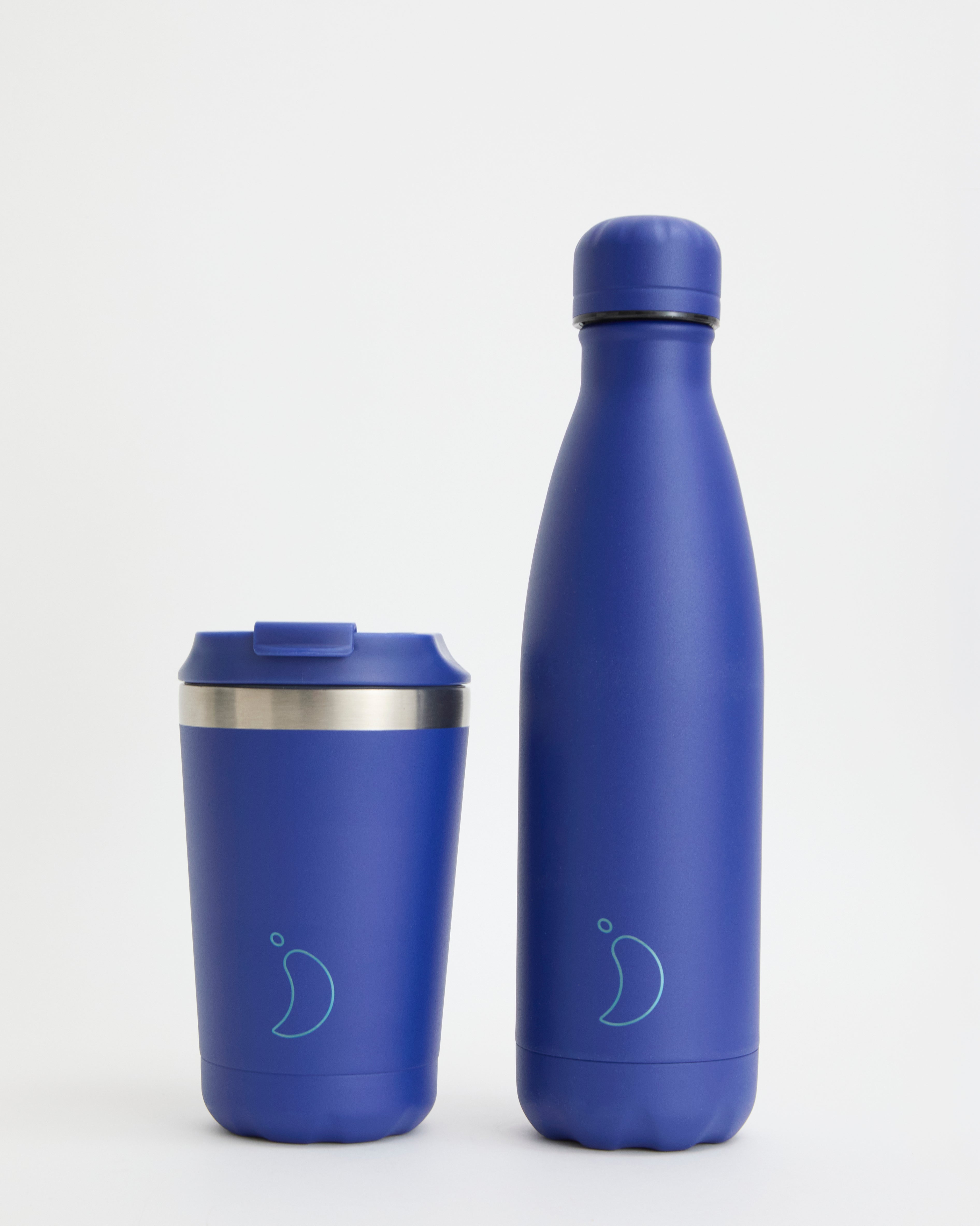 chilly-s-original-matte-blue-bundle-pack-botella-de-agua-vaso-de-caf-original-fr image 1