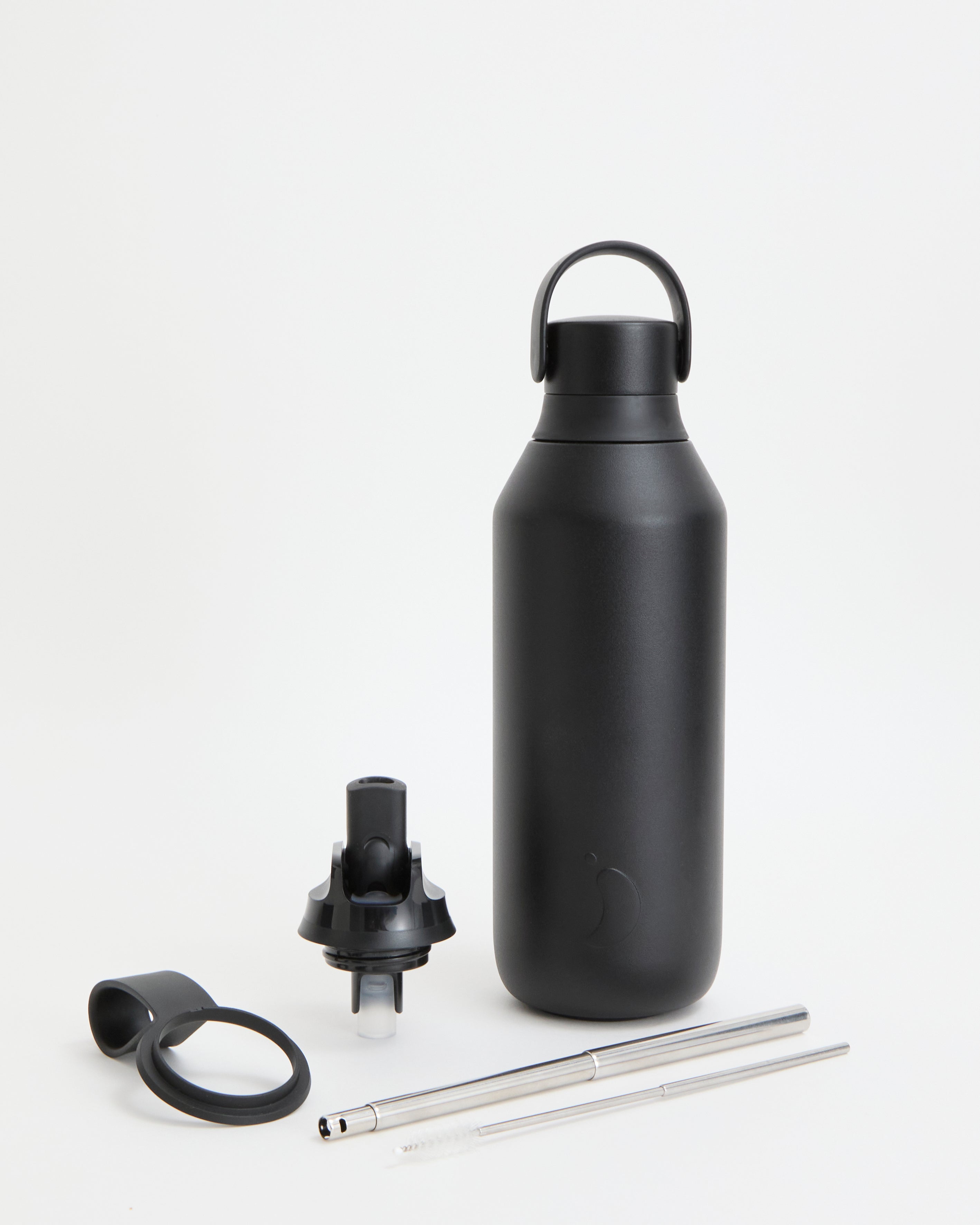 chilly-s-onyx-black-flip-duo-tapa-flip-con-pajita-de-acero-inoxidable-para-botel image 1