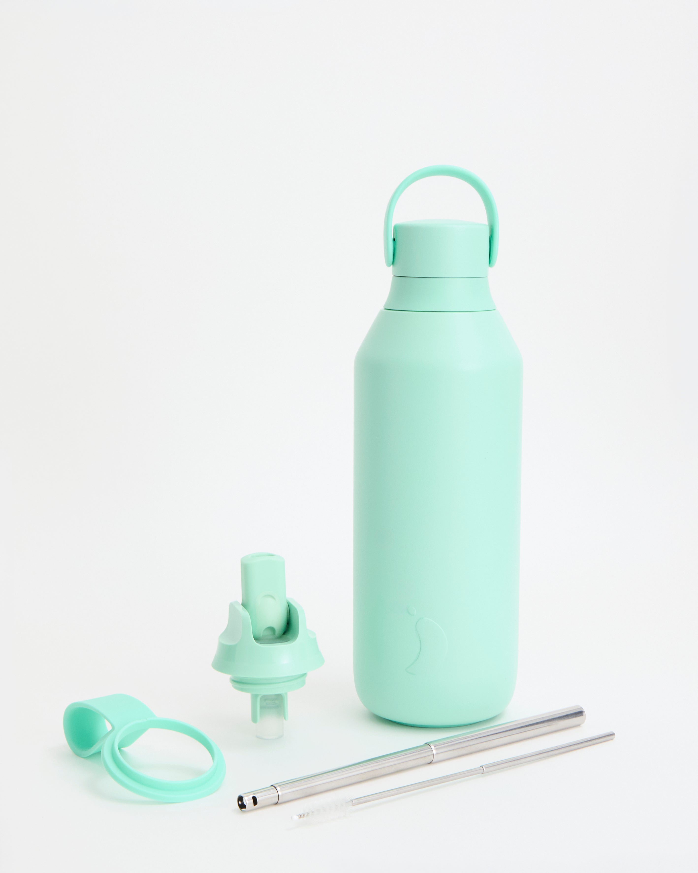 chilly-s-opal-green-flip-duo-pack-botella-serie-3-con-tapa-abatible-y-pajita-de- image 1