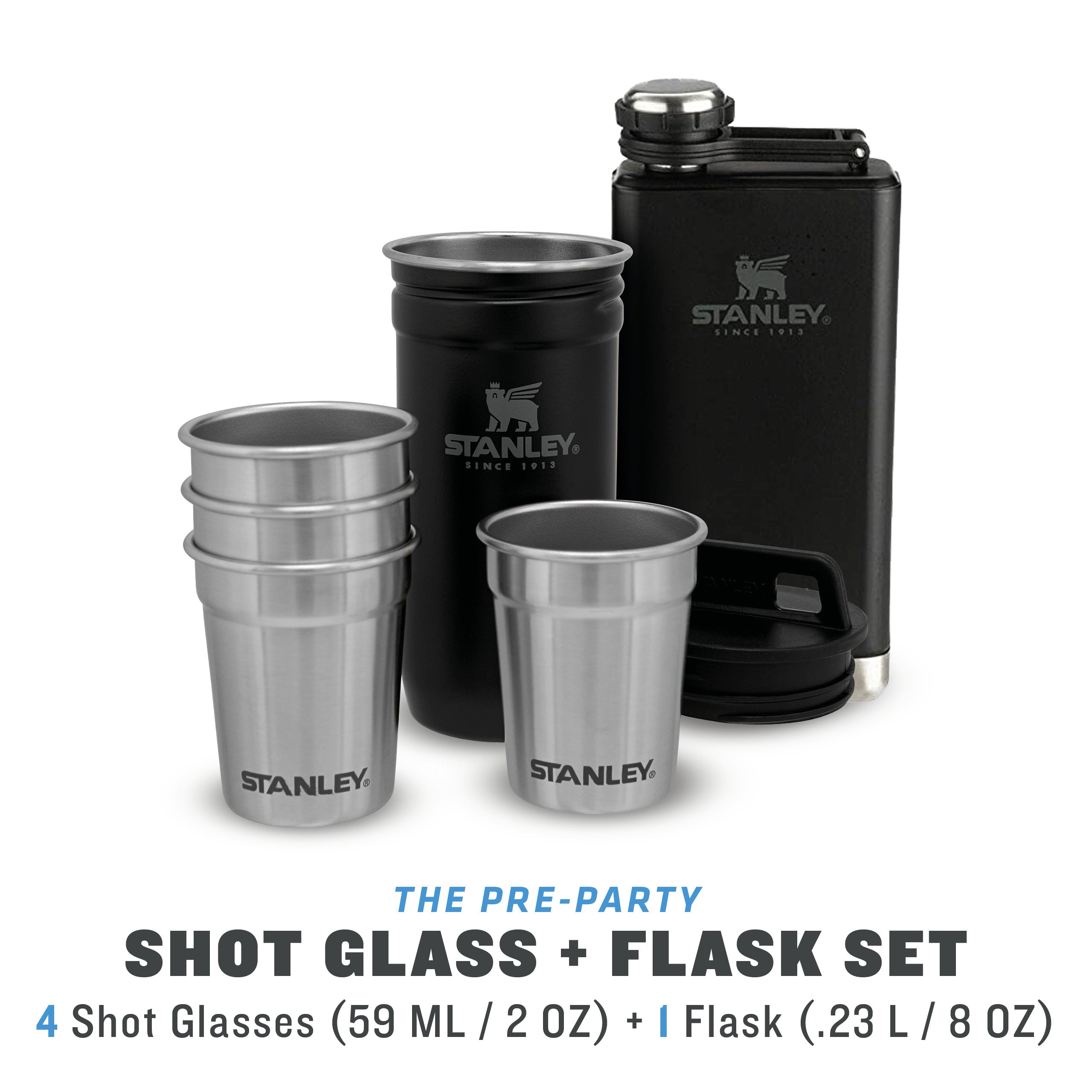 stanley-1913-adventure-pre-party-set-de-petaca-0-23-l-y-4-vasos-de-chupito-de-ac image 3