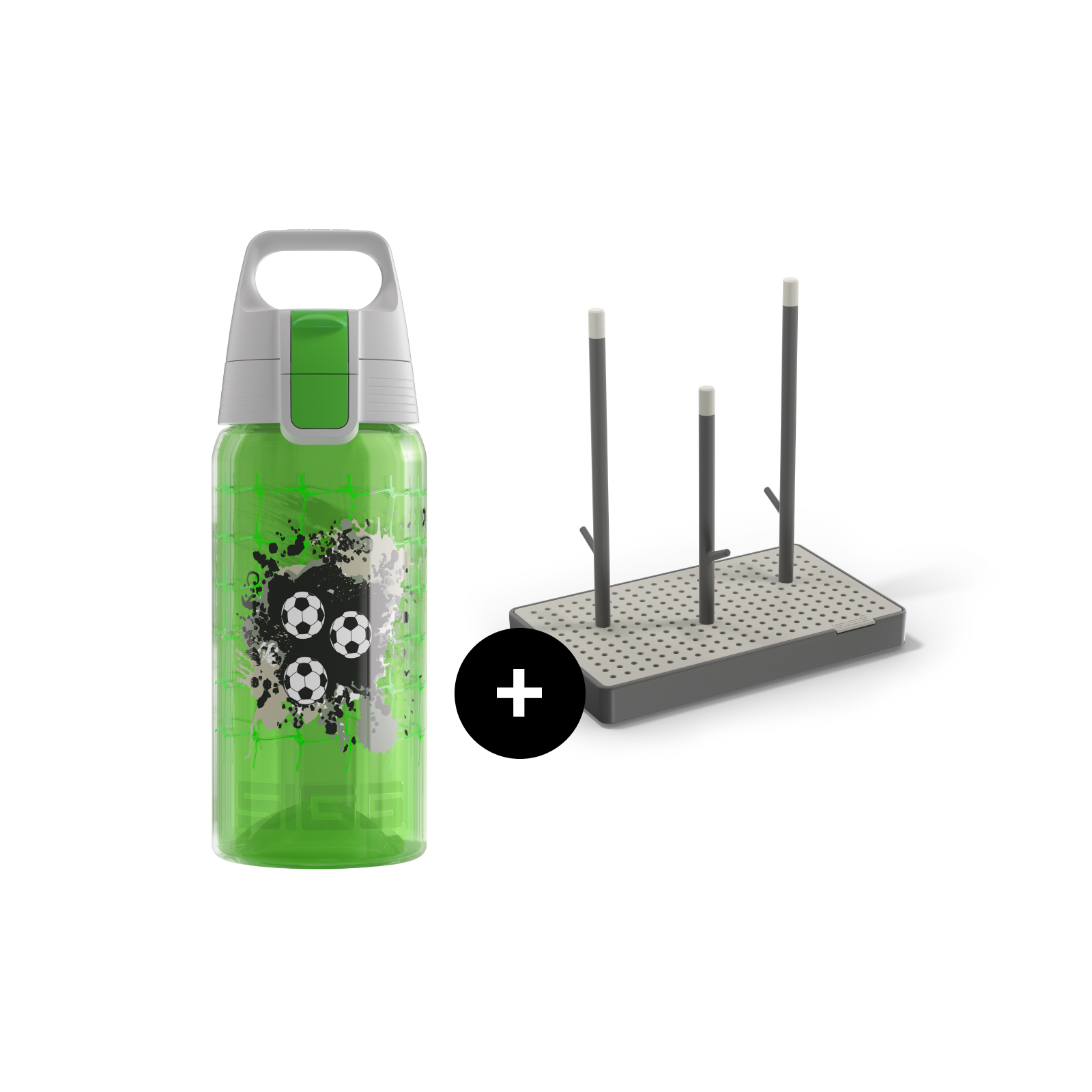 sigg-viva-one-everyday-set-set-de-botella-viva-one-y-escurridor-football-para-se image 1
